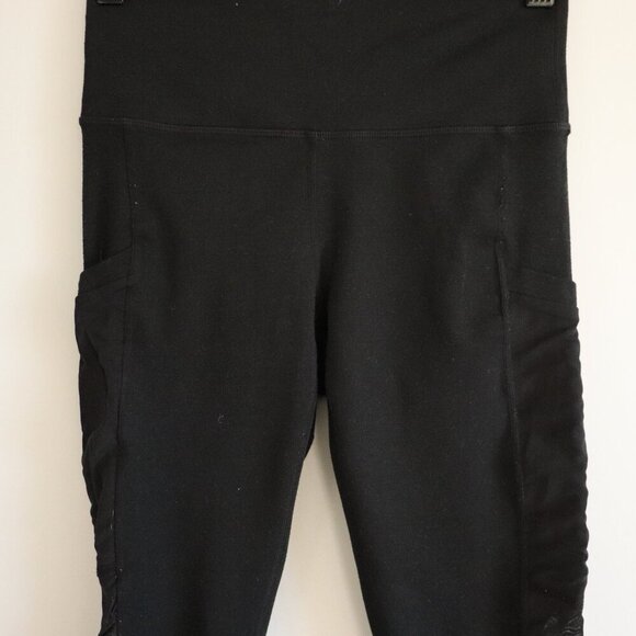 Fabletics Women's Sz XS Black Powerhold Mesh Pocket Stretch Activewear Leggings - Picture 8 of 15